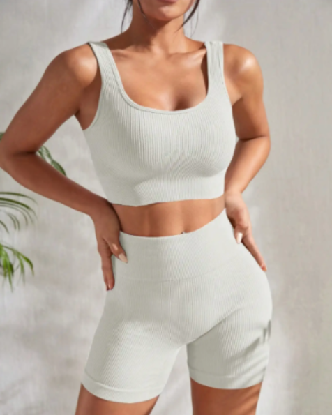 'Hot Pilates' Ribbed 2-Piece Set