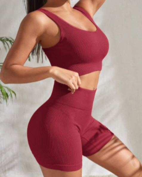 'Hot Pilates' Ribbed 2-Piece Set
