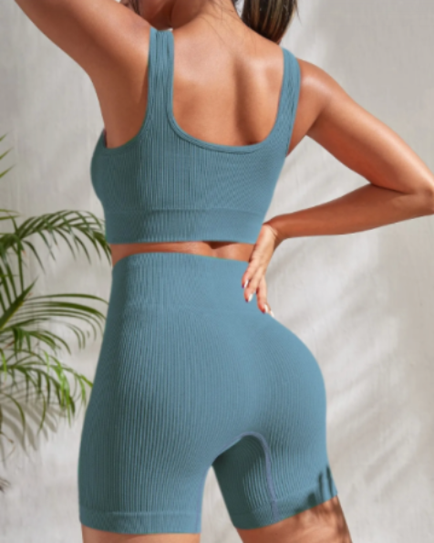 'Hot Pilates' Ribbed 2-Piece Set